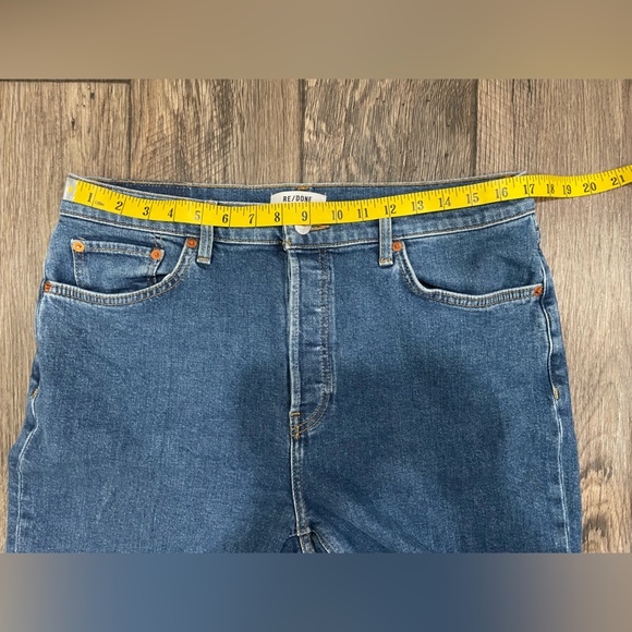 RE/DONE Originals 70s High Rise Skinny Boot Cut Jeans Sz 32 - Picture 7 of 12